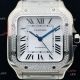 BV Factory 1 To 1 Copy Ladies Cartier Santos De Cartier Silver Diamond Watches (2)_th.jpg